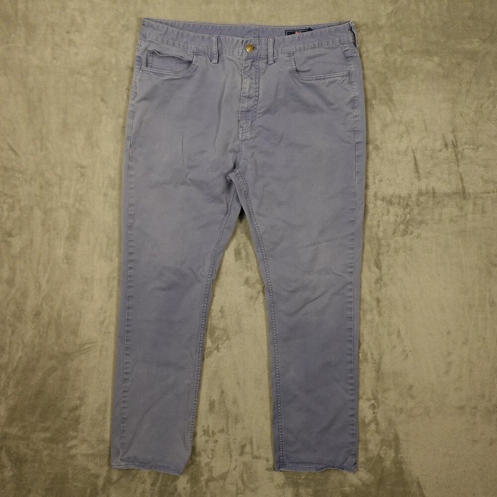 Vineyard Vines Blue Stretch Chino Pants Men's 38x32 Classic Fit with Minor Flaw